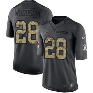 Nike Dallas Cowboys #28 Darren Woodson Black Stitched NFL Limited 2016 Salute To Service Jersey