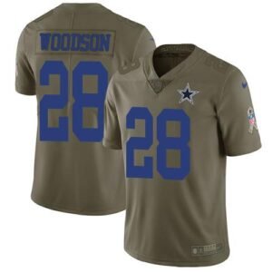 Nike Dallas Cowboys #28 Darren Woodson Olive Stitched NFL Limited 2017 Salute To Service Jersey