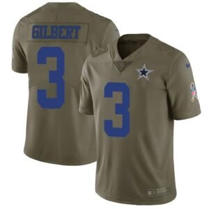 Nike Dallas Cowboys #3 Garrett Gilbert Olive Stitched NFL Limited 2017 Salute To Service Jersey