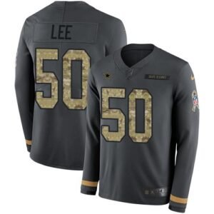 Nike Dallas Cowboys #50 Sean Lee Anthracite Salute to Service Stitched NFL Limited Therma Long Sleeve Jersey