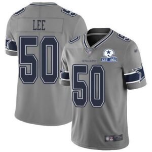 Nike Dallas Cowboys #50 Sean Lee Gray Stitched With Established In 1960 Patch NFL Limited Inverted Legend Jersey