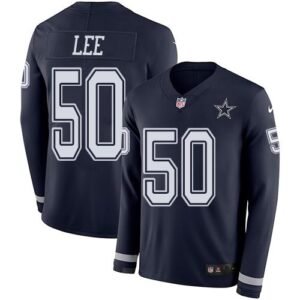 Nike Dallas Cowboys #50 Sean Lee Navy Blue Team Color Stitched NFL Limited Therma Long Sleeve Jersey