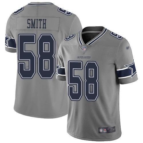 Nike Dallas Cowboys #58 Aldon Smith Gray Stitched NFL Limited Inverted Legend Jersey