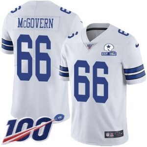 Nike Dallas Cowboys #66 Connor McGovern White Stitched With Established In 1960 Patch NFL 100th Season Vapor Untouchable Limited Jersey