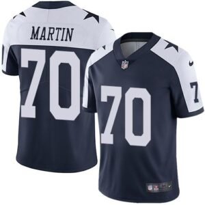 Nike Dallas Cowboys #70 Zack Martin Navy Blue Thanksgiving Stitched NFL Vapor Untouchable Limited Throwback Jersey