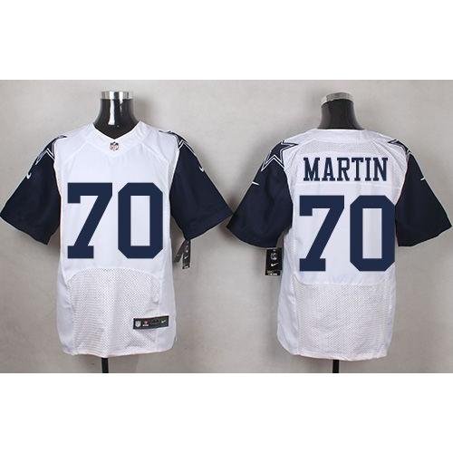 Nike Dallas Cowboys #70 Zack Martin White Stitched NFL Elite Rush Jersey