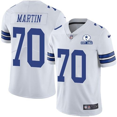 Nike Dallas Cowboys #70 Zack Martin White Stitched With Established In 1960 Patch NFL Vapor Untouchable Limited Jersey