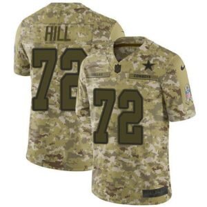 Nike Dallas Cowboys #72 Trysten Hill Camo Stitched NFL Limited 2018 Salute To Service Jersey