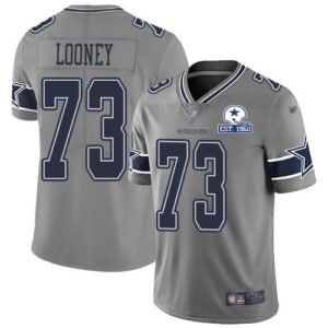 Nike Dallas Cowboys #73 Joe Looney Gray Stitched With Established In 1960 Patch NFL Limited Inverted Legend Jersey