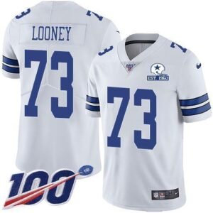 Nike Dallas Cowboys #73 Joe Looney White Stitched With Established In 1960 Patch NFL 100th Season Vapor Untouchable Limited Jersey