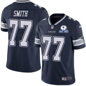 Nike Dallas Cowboys #77 Tyron Smith Navy Blue Team Color Stitched With Established In 1960 Patch NFL Vapor Untouchable Limited Jersey
