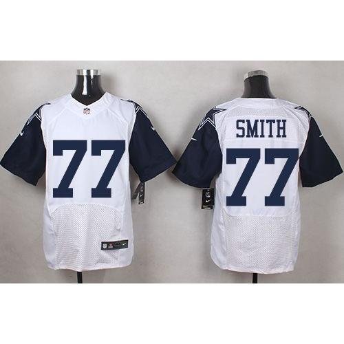 Nike Dallas Cowboys #77 Tyron Smith White Stitched NFL Elite Rush Jersey