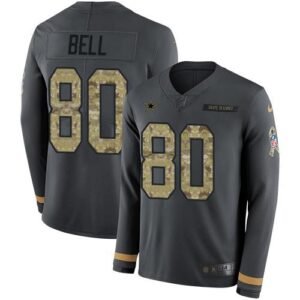 Nike Dallas Cowboys #80 Blake Bell Anthracite Salute to Service Stitched NFL Limited Therma Long Sleeve Jersey