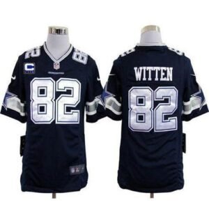 Nike Dallas Cowboys #82 Jason Witten Navy Blue Team Color With C Patch Stitched NFL Game Jersey
