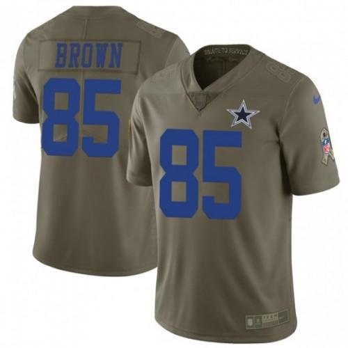 Nike Dallas Cowboys #85 Noah Brown Olive Stitched NFL Limited 2017 Salute To Service Jersey