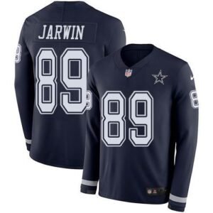 Nike Dallas Cowboys #89 Blake Jarwin Navy Blue Team Color Stitched NFL Limited Therma Long Sleeve Jersey