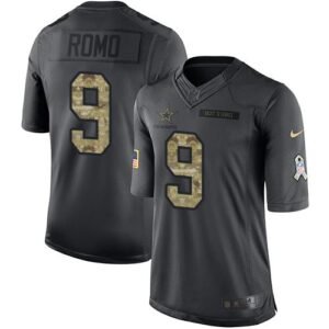 Nike Dallas Cowboys #9 Tony Romo Black Stitched NFL Limited 2016 Salute To Service Jersey