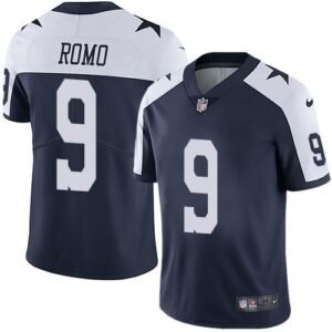 Nike Dallas Cowboys #9 Tony Romo Navy Blue Thanksgiving Stitched NFL Vapor Untouchable Limited Throwback Jersey