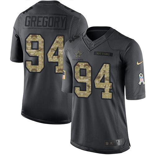 Nike Dallas Cowboys #94 Randy Gregory Black Stitched NFL Limited 2016 Salute To Service Jersey