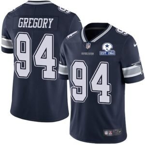 Nike Dallas Cowboys #94 Randy Gregory Navy Blue Team Color Stitched With Established In 1960 Patch NFL Vapor Untouchable Limited Jersey