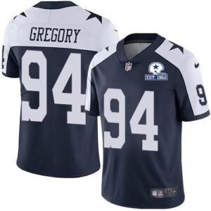 Nike Dallas Cowboys #94 Randy Gregory Navy Blue Thanksgiving Stitched With Established In 1960 Patch NFL Vapor Untouchable Limited Throwback Jersey M