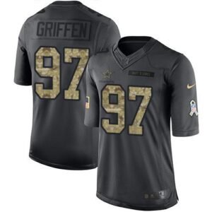 Nike Dallas Cowboys #97 Everson Griffen Black Stitched NFL Limited 2016 Salute to Service Jersey