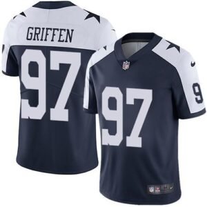 Nike Dallas Cowboys #97 Everson Griffen Navy Blue Thanksgiving Stitched NFL Vapor Untouchable Limited Throwback Jersey