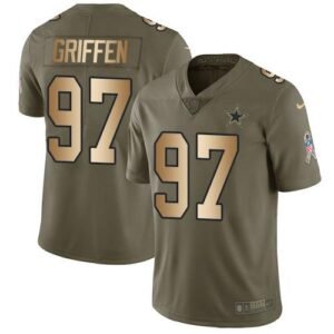 Nike Dallas Cowboys #97 Everson Griffen Olive/Gold Stitched NFL Limited 2017 Salute To Service Jersey