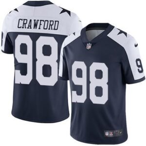 Nike Dallas Cowboys #98 Tyrone Crawford Navy Blue Thanksgiving Stitched NFL Vapor Untouchable Limited Throwback Jersey