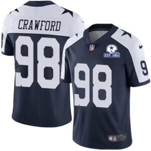 Nike Dallas Cowboys #98 Tyrone Crawford Navy Blue Thanksgiving Stitched With Established In 1960 Patch NFL Vapor Untouchable Limited Throwback Jersey