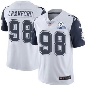 Nike Dallas Cowboys #98 Tyrone Crawford White Stitched With Established In 1960 Patch NFL Limited Rush Jersey