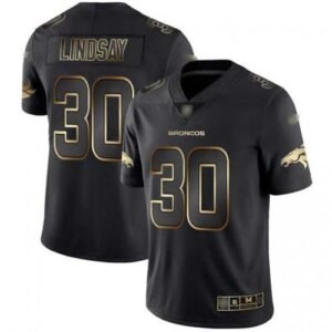Nike Denver Broncos #30 Phillip Lindsay Black/Gold Stitched NFL Vapor Untouchable Limited Jersey