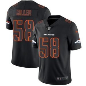 Nike Denver Broncos #58 Von Miller Black Stitched NFL Limited Rush Impact Jersey