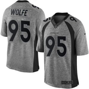 Nike Denver Broncos #95 Derek Wolfe Gray Stitched NFL Limited Gridiron Gray Jersey