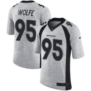 Nike Denver Broncos #95 Derek Wolfe Gray Stitched NFL Limited Gridiron Gray II Jersey