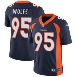 Nike Denver Broncos #95 Derek Wolfe Navy Blue Alternate Stitched NFL Vapor Untouchable Limited Jersey