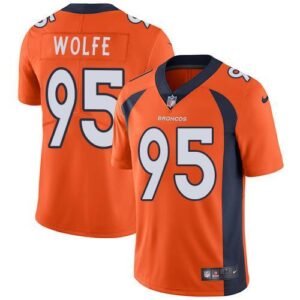 Nike Denver Broncos #95 Derek Wolfe Orange Team Color Stitched NFL Vapor Untouchable Limited Jersey