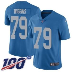 Nike Detroit Lions #79 Kenny Wiggins Blue Throwback Stitched NFL 100th Season Vapor Untouchable Limited Jersey