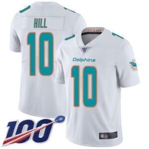 Nike Dolphins #10 Tyreek Hill White Stitched NFL 100th Season Vapor Limited Jersey