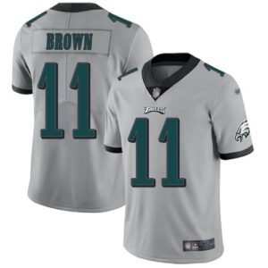 Philadelphia Eagles #11 A.J. Brown Silver Stitched NFL Limited Inverted Legend Jersey
