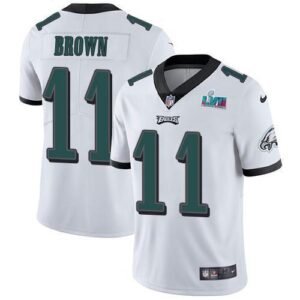 Philadelphia Eagles #11 A.J. Brown White Super Bowl LVII Patch Stitched NFL Vapor Untouchable Limited Jersey