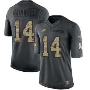 Philadelphia Eagles #14 Kenneth Gainwell Black Stitched NFL Limited 2016 Salute To Service Jersey