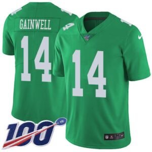 Philadelphia Eagles #14 Kenneth Gainwell Green Stitched NFL Limited Rush 100th Season Jersey