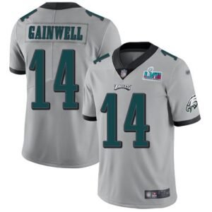 Philadelphia Eagles #14 Kenneth Gainwell Silver Super Bowl LVII Patch Stitched NFL Limited Inverted Legend Jersey