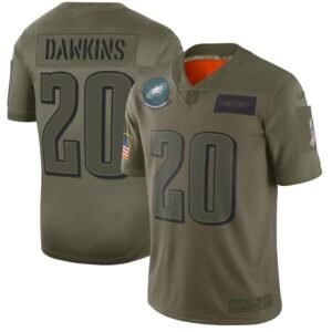 Philadelphia Eagles #20 Brian Dawkins Camo Stitched NFL Limited 2019 Salute To Service Jersey