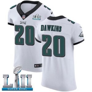Philadelphia Eagles #20 Brian Dawkins White Super Bowl LII Stitched NFL Vapor Untouchable Elite Jersey