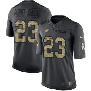 Philadelphia Eagles #23 C.J. Gardner-Johnson Black Stitched NFL Limited 2016 Salute To Service Jersey