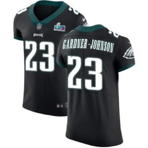 Philadelphia Eagles #23 C.J. Gardner-Johnson Black Alternate Super Bowl LVII Patch Stitched NFL New Elite Jersey