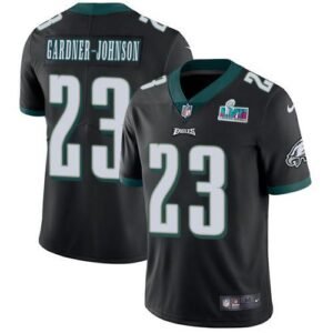 Philadelphia Eagles #23 C.J. Gardner-Johnson Black Alternate Super Bowl LVII Patch Stitched NFL Vapor Untouchable Limited Jersey