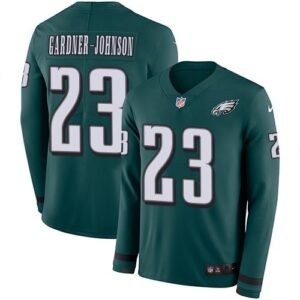 Philadelphia Eagles #23 C.J. Gardner-Johnson Green Team Color Stitched NFL Limited Therma Long Sleeve Jersey